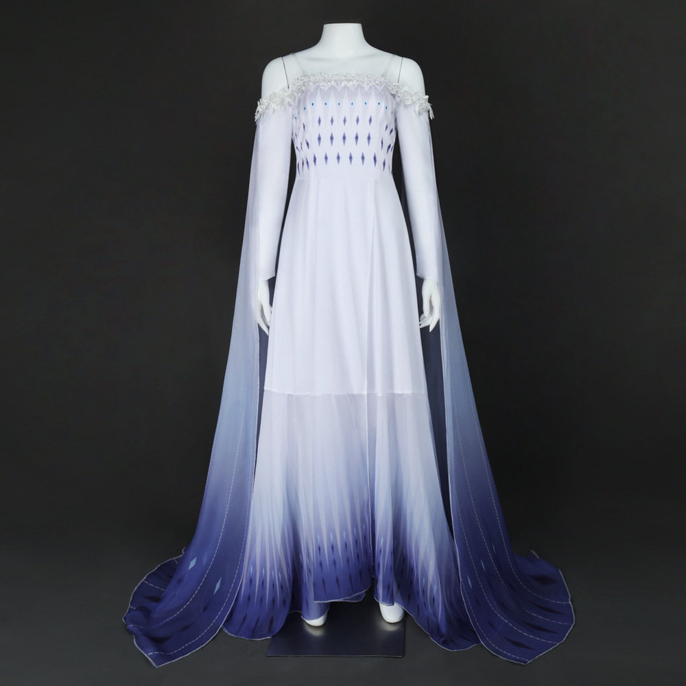 冰雪奇缘爱莎公主裙COS服Elsa渐变网纱连衣裙万圣节舞台表演现货