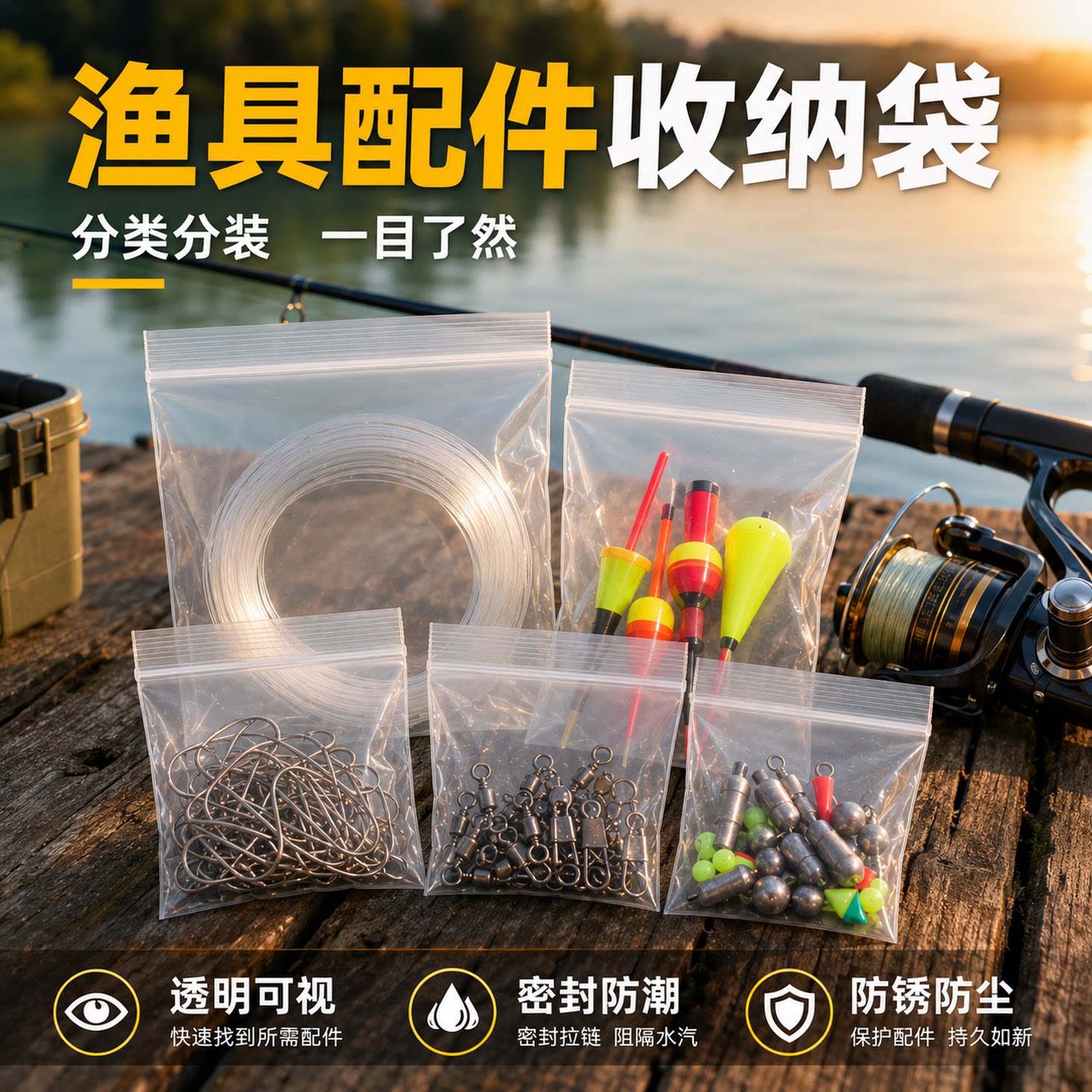 钓具防锈透明自封密封袋图片