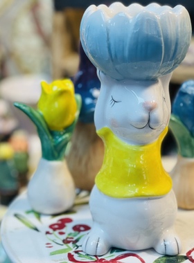 宠物仓鼠非洲迷你刺猬水壶座支架水樽饮水器支架喂水器陶瓷水壶架