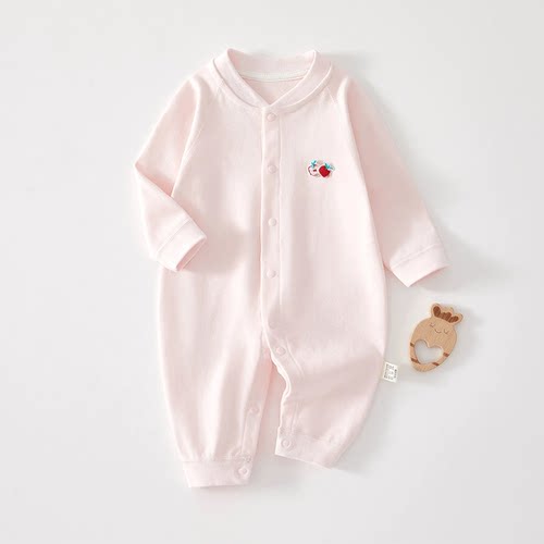 婴儿连体衣春秋款纯棉衣服季小月龄多巴胺薄款哈衣男女宝宝早秋装