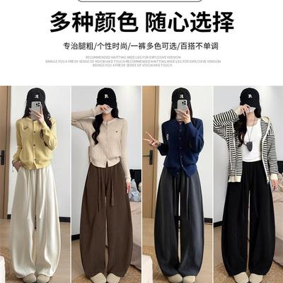 黑色加绒弯刀裤子女秋冬2025新款灯芯绒运动裤小个子慵懒休闲卫裤