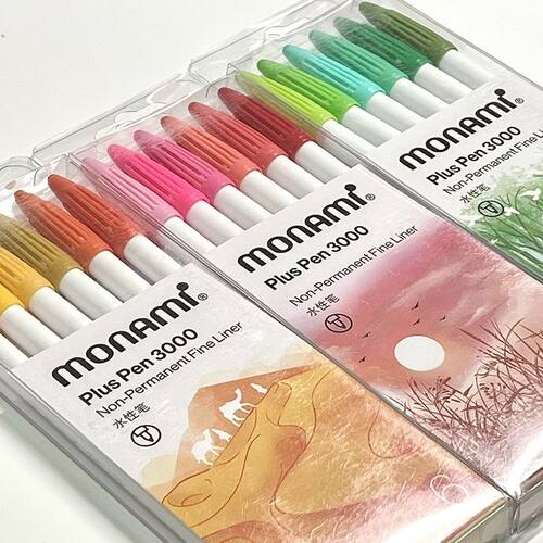 慕娜美纤维笔水彩笔手账彩色笔