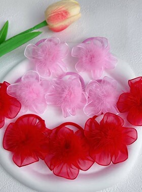 2026爆款时尚版宝宝高颜值头饰红色橡皮筋清新小公主头绳发饰A29