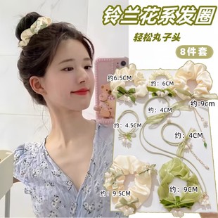 头绳皮筋女扎头高颜值夏头饰发饰大肠发圈清新头绳扎头发2025洋气