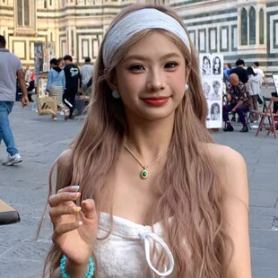 网红同款法式宽边发箍女款高颅顶高级感白色蕾丝头箍加宽发带头饰