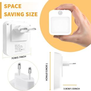 插电调光夜灯运动人体感应灯红外感应灯正暖白光无极调光感应夜灯