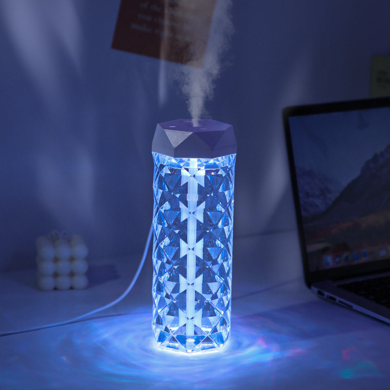 新款水晶加湿器USB台灯