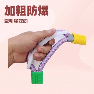 加粗加厚大狗牵引绳防爆冲脖圈拉布拉多P链大型犬结实狗链 双层绳