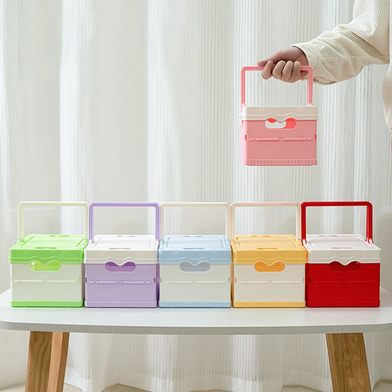 户外露营折叠箱汽车载后备箱手提野营野餐整理箱子家用小号收纳箱