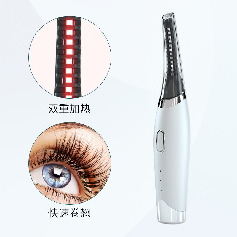 爆款电热睫毛卷翘器电烫睫毛夹电动睫毛刷充电热睫毛器电加热