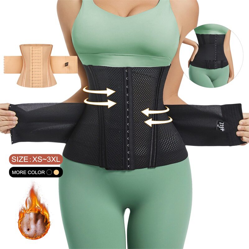 源头直供waist trainer收腹带双层大码收腰带身材管理器护腰封带