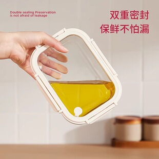 高硼硅玻璃饭盒微波炉加热食品级玻璃碗带盖的密封保鲜便当盒