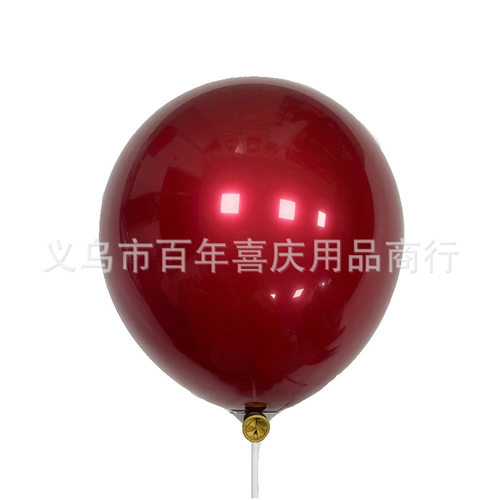 10寸加厚车厘子香奈红宝石双层石榴红气球婚房布置装饰结婚庆用品