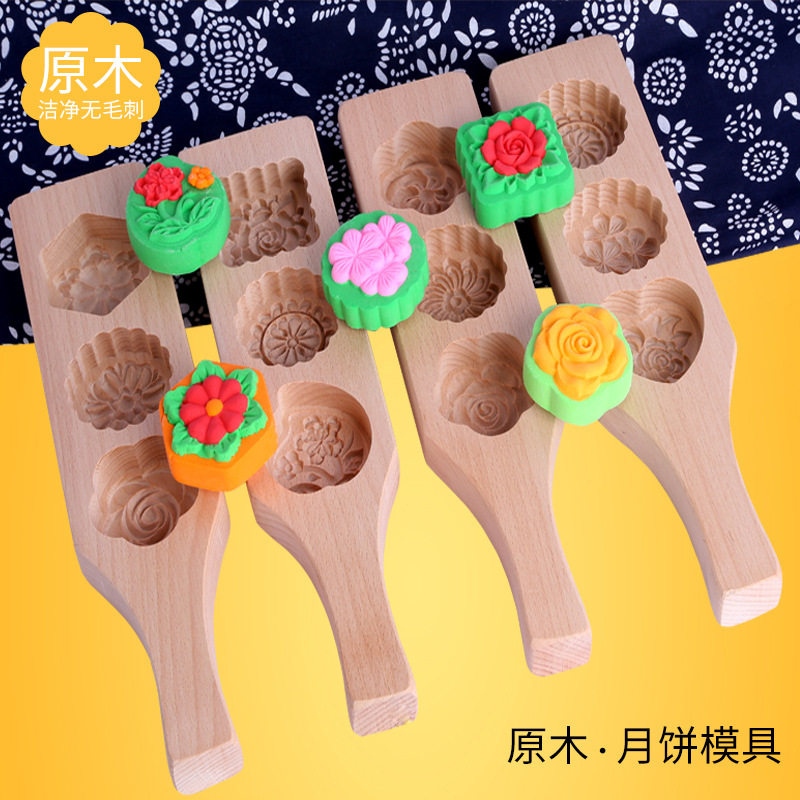绿豆糕模具冰皮月饼木质