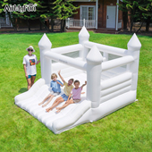 AirMyFun白色婚礼充气城堡蹦蹦床室内外小型滑滑梯家用玩具淘气堡
