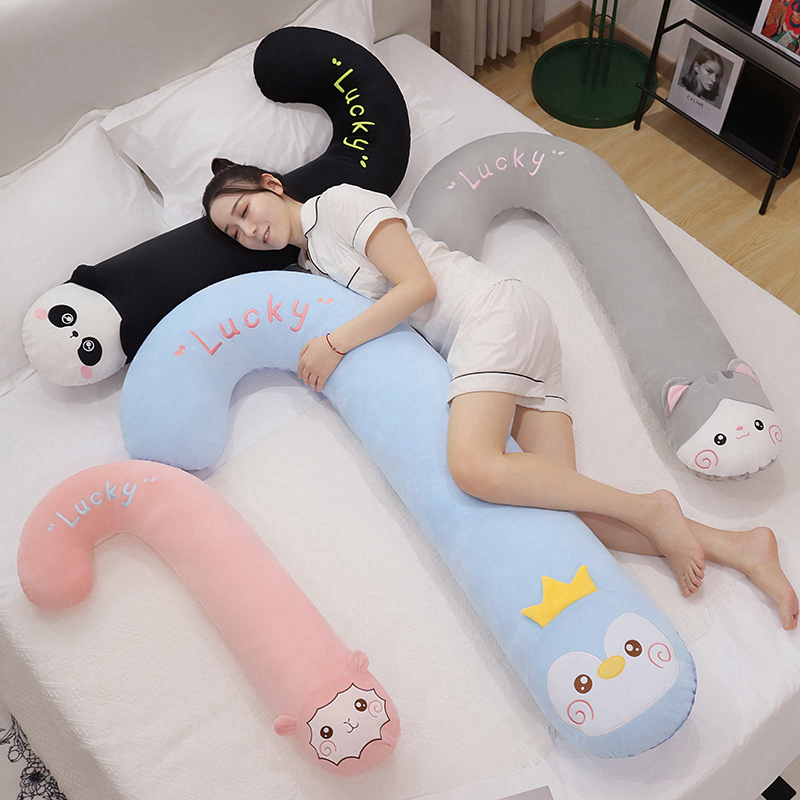 速发人体睡长条抱枕生夹腿睡觉侧学客上靠枕头沙发床厅靠垫男生款