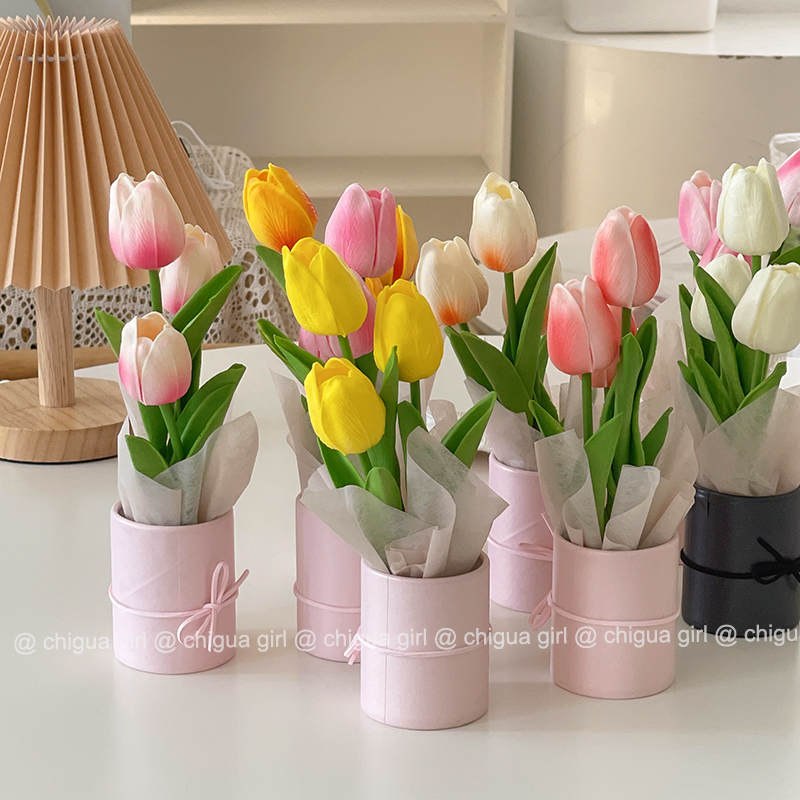 速发郁金日花桌面礼件假花束伴手摆生香送生友礼物教师节