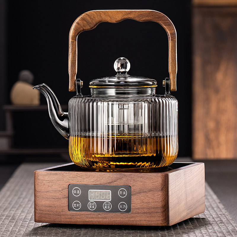 孟瀚新中式耐热玻璃煮茶壶蒸茶壶