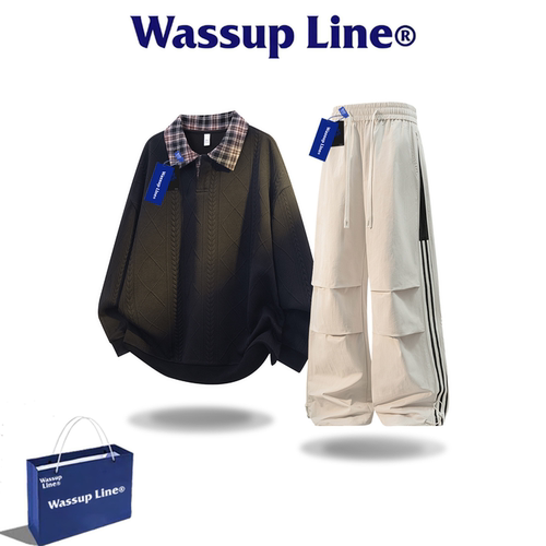 WASSUPLINE潮牌秋假两件两件套