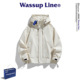 潮流夹克男春季 WASSUP Line潮牌时尚 日常通勤百搭纯色连帽外套