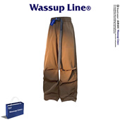 百搭户外长裤 WASSUP 男秋冬季 直筒运动工装 Line潮牌美式 休闲裤
