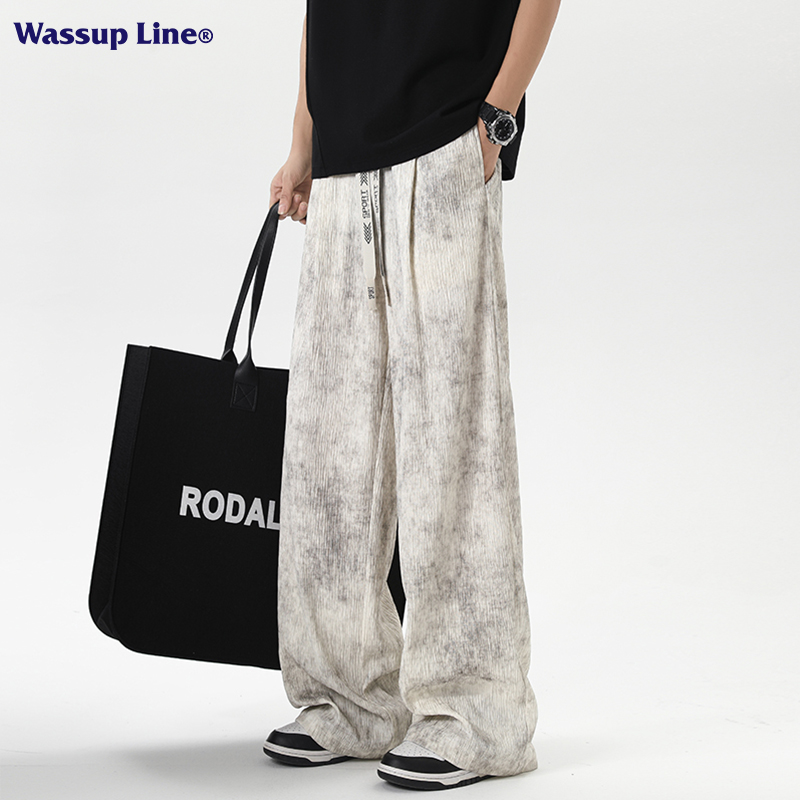 WASSUPLine潮牌扎染脏脏裤男款