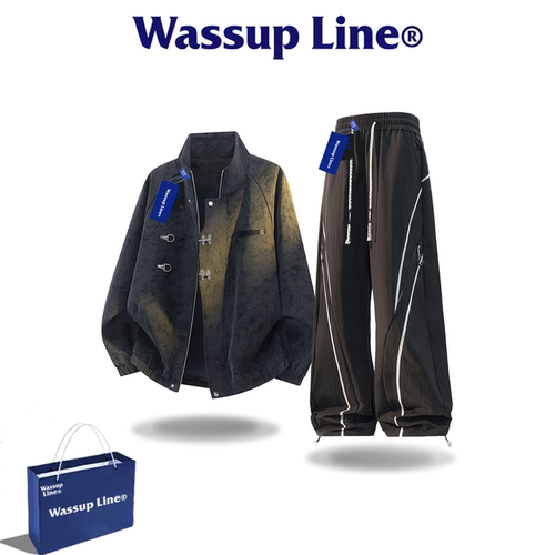 WASSUPLINE潮牌痞帅扎染两件套
