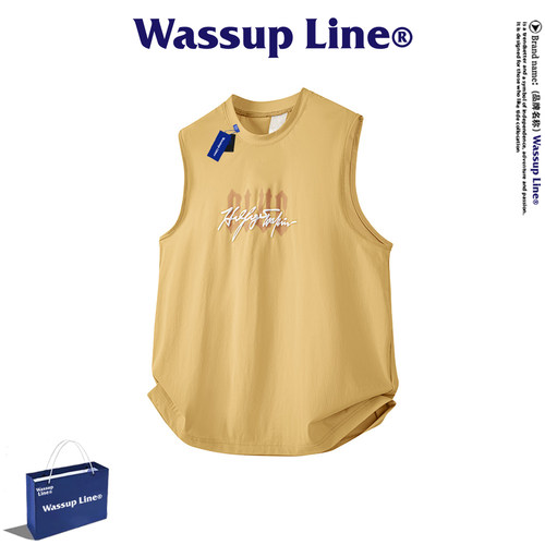WASSUPLine潮牌休闲宽松背心男