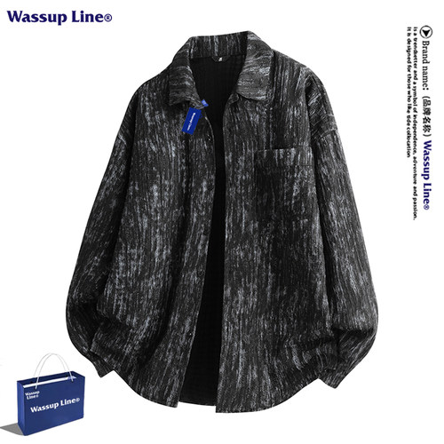 WASSUPLINE水墨扎染长袖衬衫