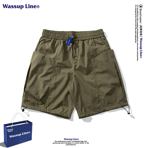 WASSUPLINE夏季机能风工装短裤