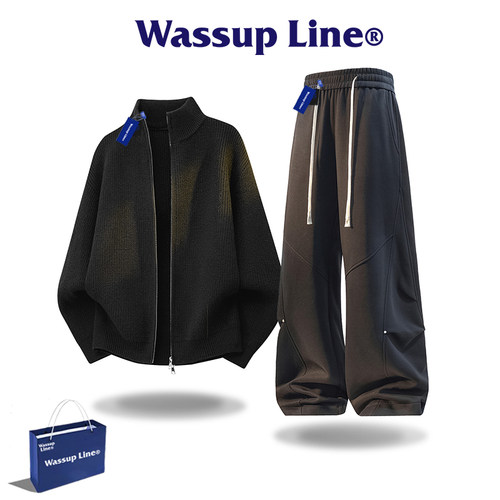 WassupLine潮牌秋季开衫两件套