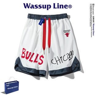 WASSUP Line潮牌美式高街篮球短裤男夏季凉感速干运动宽松五分裤