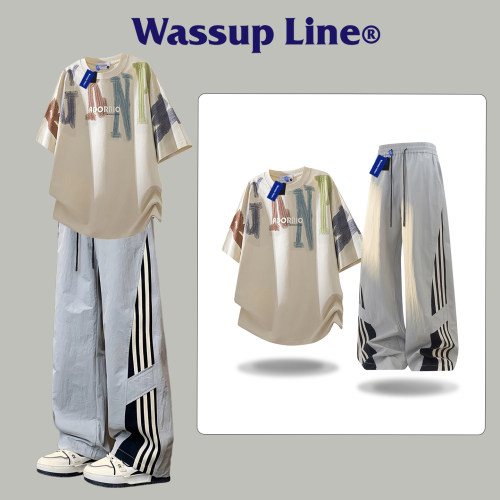 WassupLine潮牌套装男款两件套