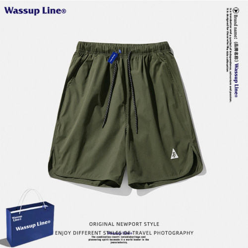 WASSUPLINE美式宽松休闲短裤男