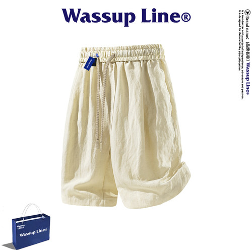 WASSUPLine潮牌休闲五分裤男