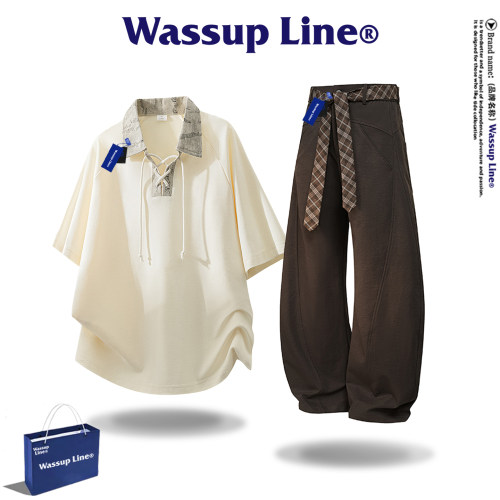 WASSUPLine潮牌时尚个性套装男