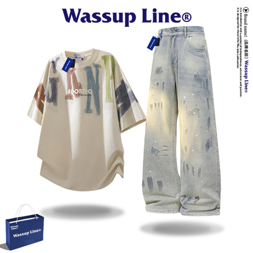 WASSUPLine潮牌时尚休闲套装男