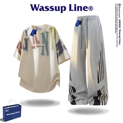 WASSUPLine潮牌时尚运动套装男