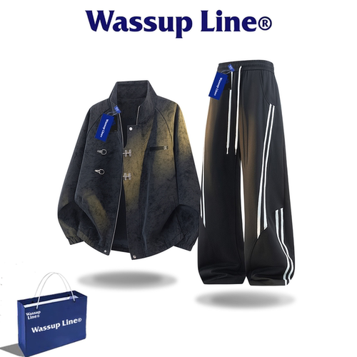 WASSUPLINE潮牌痞帅男秋两件套