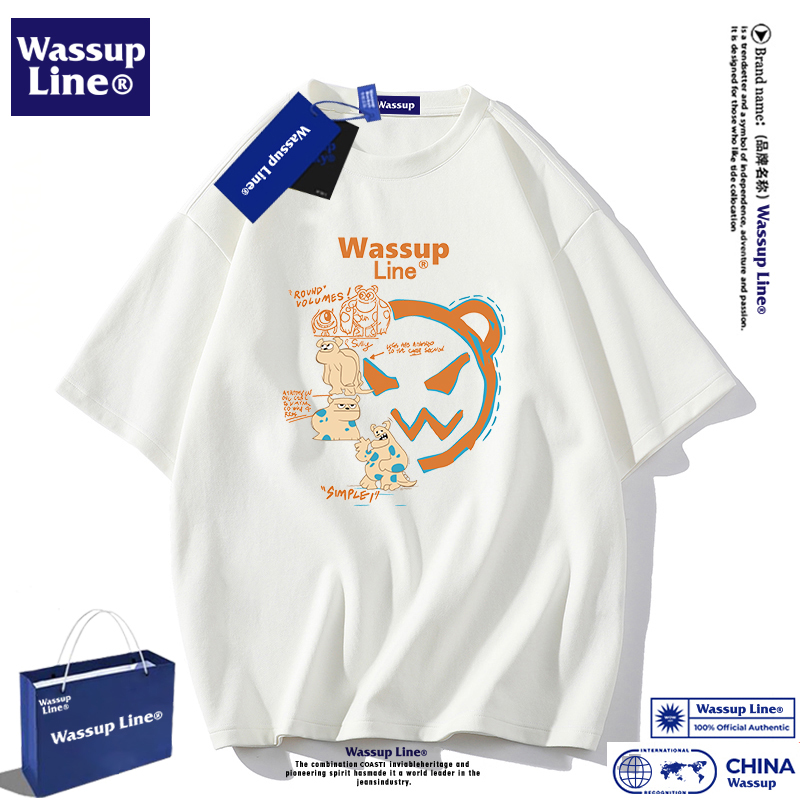 WASSUP短袖潮牌青少年短袖t恤男