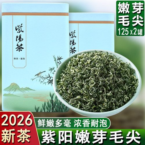 2026年新茶安康紫阳毛尖富硒绿茶