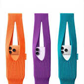 苹果设计针织袋男女25秋冬潮流迷你小众便携单肩配饰装 饰百搭时尚