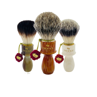 【TWOFACE 双面】男士手工纯獾毛胡须刷剃须刷泡沫刷丰富泡沫