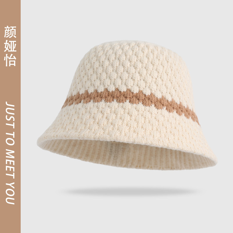 韩版撞色毛线针织渔夫帽子女秋冬季保暖时尚百搭显脸小盆帽可折叠,服饰配件/皮带/帽子/围巾,帽子,淘宝优惠券,粉丝福利购,淘宝优惠卷