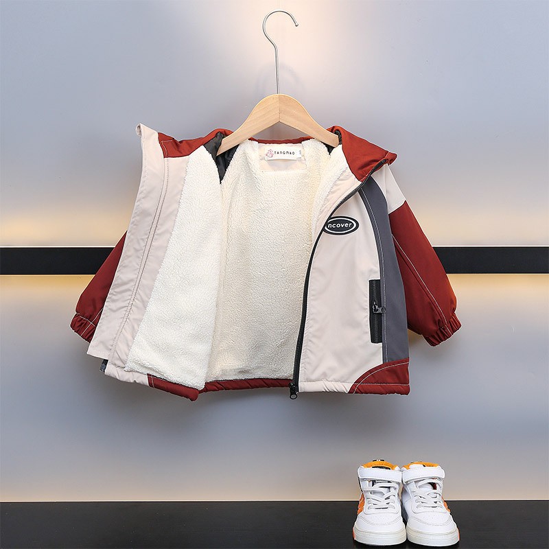 男童2025新款派克棉服洋气宝宝冬装加绒棉袄衣服男孩儿童加厚外套