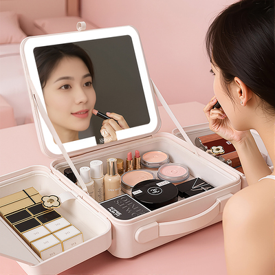 OBOX带镜化妆包高级包镜一体