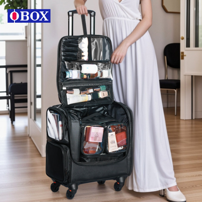 obox专业化妆箱拉杆纹绣美甲图片