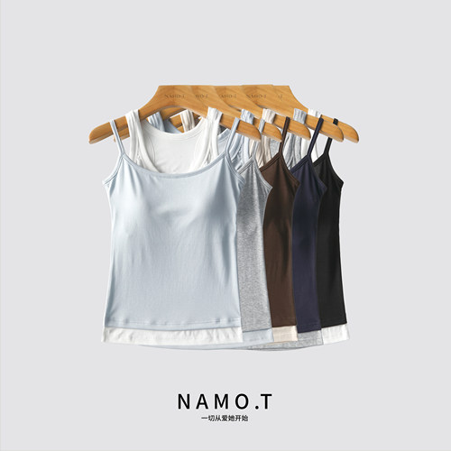 【汤曼妮粉丝专享】NAMO.T莫代尔工字背撞色显瘦背心NI381C565