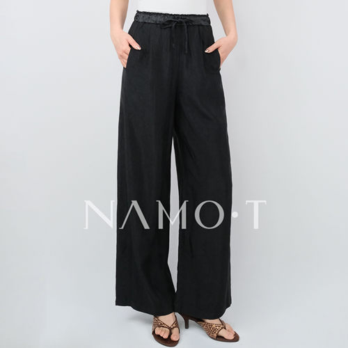 【妮妮推荐】NAMO.T重磅醋酸高腰垂坠感阔腿休闲裤NI108C587