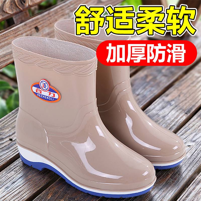雨靴女时尚款外穿2026年新款女士雨鞋防滑加厚耐磨胶鞋套鞋防水鞋